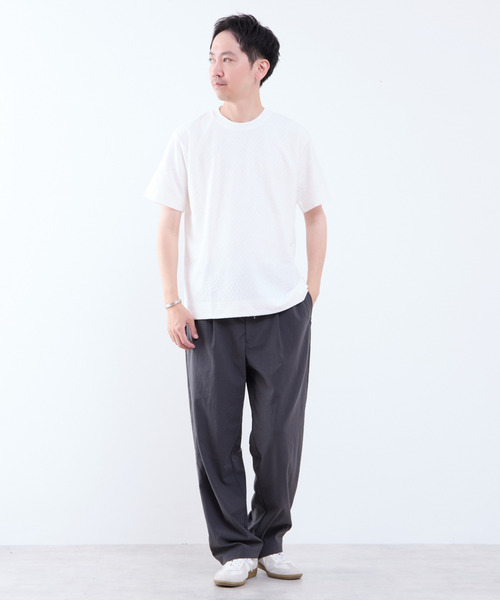 MEN'S MELROSE（メンズメルローズ）の「アーガイルリンクスTシャツ（Tシャツ/カットソー・メンズ・ネイビー/ブラウン/ホワイト・2/4/3）」の5枚目の写真
