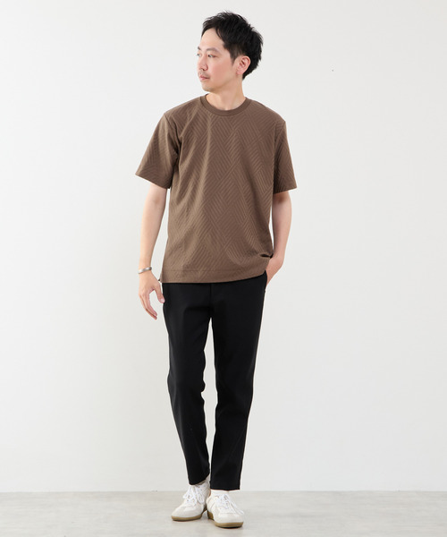 MEN'S MELROSE（メンズメルローズ）の「アーガイルリンクスTシャツ（Tシャツ/カットソー・メンズ・ネイビー/ブラウン/ホワイト・2/4/3）」の11枚目の写真