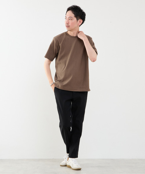 MEN'S MELROSE（メンズメルローズ）の「アーガイルリンクスTシャツ（Tシャツ/カットソー・メンズ・ネイビー/ブラウン/ホワイト・2/4/3）」の12枚目の写真