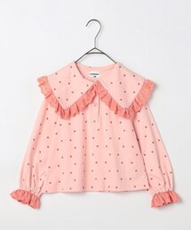 p.premier | おおきいフリル衿とキャンディスリーブのロンT(Tシャツ/カットソー)