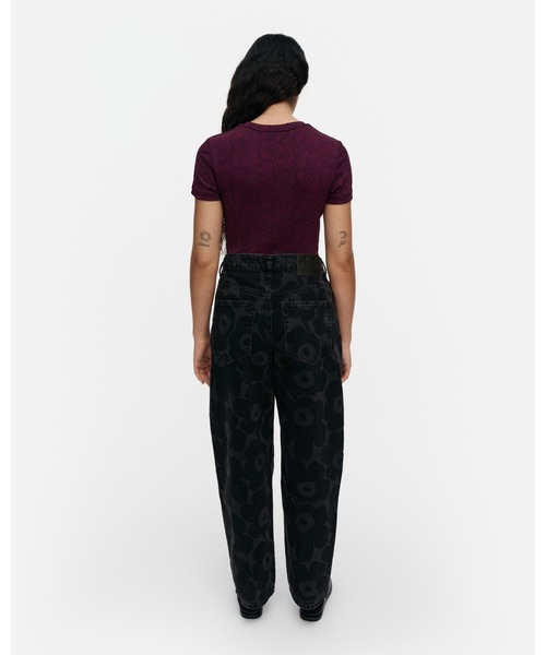 marimekko（マリメッコ）の「【Maridenim】 Barrel Unikko / jeans（デニムパンツ・レディース・ブラック・29inch/28inch/27inch/26inch/25inch）」の3枚目の写真