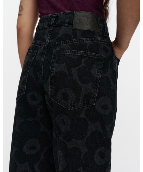 marimekko（マリメッコ）の「【Maridenim】 Barrel Unikko / jeans（デニムパンツ・レディース・ブラック・29inch/28inch/27inch/26inch/25inch）」の4枚目の写真