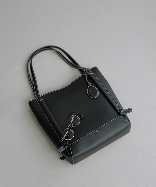 ROPE'(ロペ)の「【E'POR】KNOT BAG Medium/A4対応・通勤・撥水・軽量・26AW新型(トートバッグ・レディース・ブラック/ダークブラウン・FREE)」の21枚目の写真