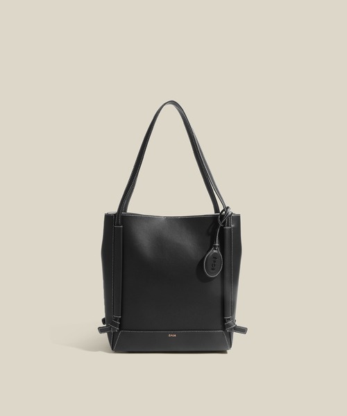 ROPE'(ロペ)の「【E'POR】KNOT BAG Medium/A4対応・通勤・撥水・軽量・26AW新型(トートバッグ・レディース・ブラック/ダークブラウン・FREE)」の5枚目の写真