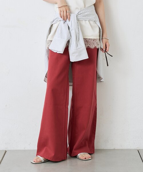mystic(ミスティック)の「【ai no de】フレアパンツ(デニムパンツ・レディース・レッド/ブルー・SMALL/LARGE/MEDIUM)」の22枚目の写真