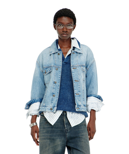 DIESEL(ディーゼル)の「メンズ デニムジャケット D-RANGER(デニムジャケット・メンズ・インディゴブルー・LARGE/MEDIUM/SMALL/X-SMALL)」の5枚目の写真