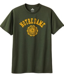 Ol' Basics(オール・ベーシックス) 半袖Tシャツ NOTREDAME ロゴ カレッジロゴ プリント 5.6オンス トップス カットソー メンズ ユニセックス