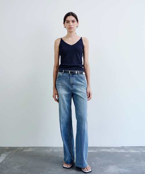 MOHAN(モハン)の「TIS SEMI WIDE FLARE DENIM_BLUE(デニムパンツ・レディース・ブルー・SMALL/LARGE/MEDIUM)」の2枚目の写真