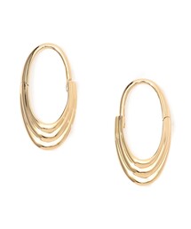 Otiumberg. Roscida Ridged Hoops ゴールド ピアス