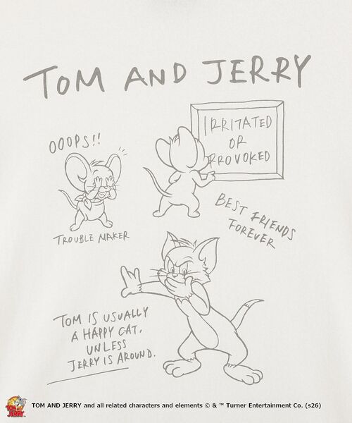 Tom&Jerry(トムアンドジェリー)の「トムアンドジェリー半袖T(Tシャツ/カットソー・メンズ・チャコールグレー/アイボリー・M/L)」の13枚目の写真