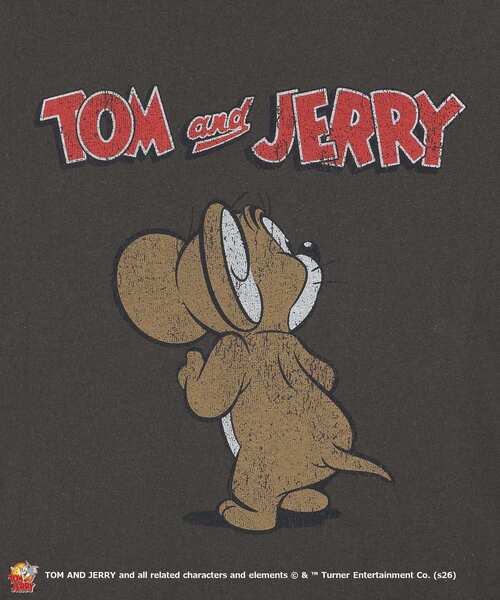Tom&Jerry(トムアンドジェリー)の「トムアンドジェリー半袖T(Tシャツ/カットソー・メンズ・チャコールグレー/アイボリー・M/L)」の3枚目の写真