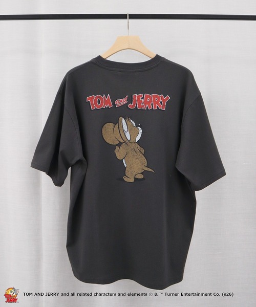 Tom&Jerry(トムアンドジェリー)の「トムアンドジェリー半袖T(Tシャツ/カットソー・メンズ・チャコールグレー/アイボリー・M/L)」の2枚目の写真