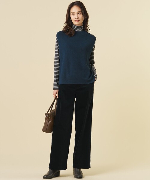 J.PRESS(ジェイプレス)の「【プラスワンアイテムに】DRALON MERINO ニット ベスト(ベスト・レディース・ピーコックグリーン系/ベージュ系/ネイビー系/ライトグレー系/ダークブラウン系・T13/T15)」の10枚目の写真