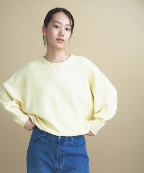 cloenc(クロエンス)の「【WEB限定カラーあり】ドルマンスリーブニット 美フォルム 10色展開(ニット/セーター・レディース・チャコール/ピンク系その他/ワインレッド/ベージュ系その他7/ベージュ系8/グレー系4/オフホワイト/ライトグリーン系/ブルー系5/ライトイエロー系9・02/00)」の8枚目の写真