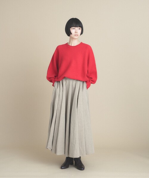 cloenc(クロエンス)の「【WEB限定カラーあり】ドルマンスリーブニット 美フォルム 10色展開(ニット/セーター・レディース・チャコール/ピンク系その他/ワインレッド/ベージュ系その他7/ベージュ系8/グレー系4/オフホワイト/ライトグリーン系/ブルー系5/ライトイエロー系9・02/00)」の10枚目の写真