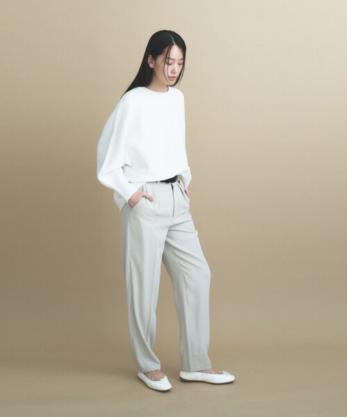 cloenc(クロエンス)の「【WEB限定カラーあり】ドルマンスリーブニット 美フォルム 10色展開(ニット/セーター・レディース・チャコール/ピンク系その他/ワインレッド/ベージュ系その他7/ベージュ系8/グレー系4/オフホワイト/ライトグリーン系/ブルー系5/ライトイエロー系9・02/00)」の12枚目の写真
