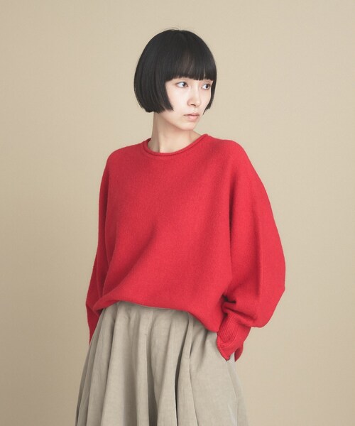 cloenc(クロエンス)の「【WEB限定カラーあり】ドルマンスリーブニット 美フォルム 10色展開(ニット/セーター・レディース・チャコール/ピンク系その他/ワインレッド/ベージュ系その他7/ベージュ系8/グレー系4/オフホワイト/ライトグリーン系/ブルー系5/ライトイエロー系9・02/00)」の22枚目の写真