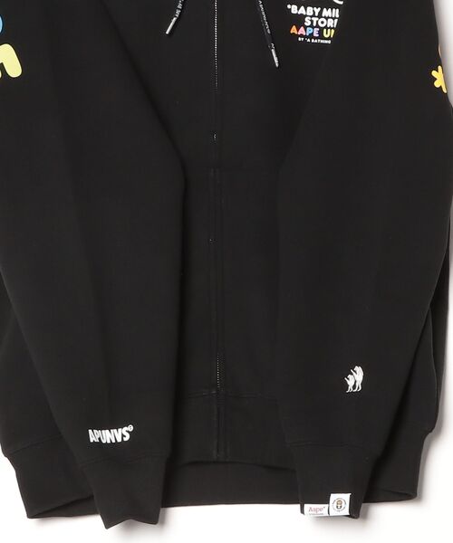 AAPE BY A BATHING APE（エーエイプバイアベイシングエイプ）の「AAPE X BABY MILO STORE ZIP UP HOODIE（パーカー・メンズ・ブラック・SMALL/XX-LARGE/LARGE）」の9枚目の写真