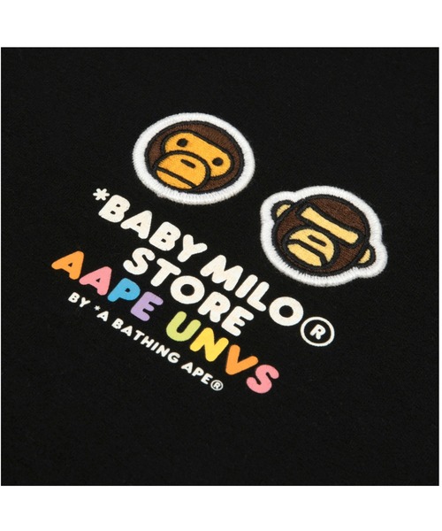 AAPE BY A BATHING APE（エーエイプバイアベイシングエイプ）の「AAPE X BABY MILO STORE ZIP UP HOODIE（パーカー・メンズ・ブラック・SMALL/XX-LARGE/LARGE）」の3枚目の写真