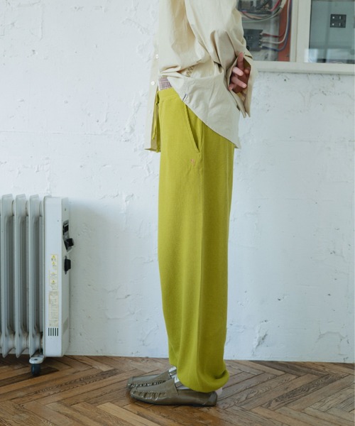 common gull products.(コモンガルプロダクツ)の「片付かないワッフルパンツ(その他パンツ・レディース・ラベンダー/アイボリー/オリーブ系/ネイビー・SMALL/MEDIUM/LARGE)」の17枚目の写真