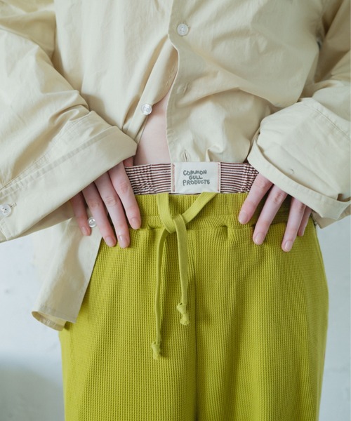 common gull products.(コモンガルプロダクツ)の「片付かないワッフルパンツ(その他パンツ・レディース・ラベンダー/アイボリー/オリーブ系/ネイビー・SMALL/MEDIUM/LARGE)」の18枚目の写真