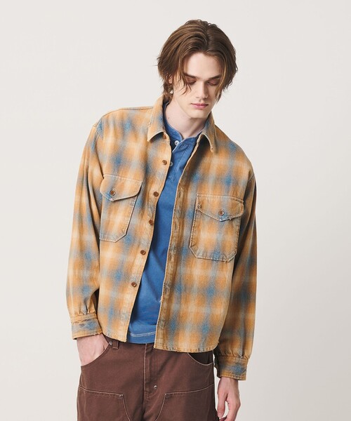 PENDLETON(ペンドルトン)の「<PENDLETON × CGS.>ダメージ ネル チェック シャツ(シャツ/ブラウス・メンズ・ライトグレー/ベージュ・XL/L/M/S)」の4枚目の写真