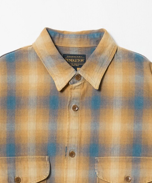 PENDLETON(ペンドルトン)の「<PENDLETON × CGS.>ダメージ ネル チェック シャツ(シャツ/ブラウス・メンズ・ライトグレー/ベージュ・XL/L/M/S)」の7枚目の写真