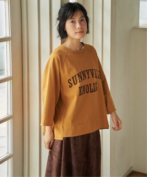 LBC(エルビーシー)の「ミニ裏毛切り替え七分袖プルオーバー(Tシャツ/カットソー・レディース・グレー/マスタード/チャコール・M/L)」の10枚目の写真