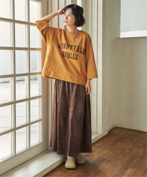 LBC(エルビーシー)の「ミニ裏毛切り替え七分袖プルオーバー(Tシャツ/カットソー・レディース・グレー/マスタード/チャコール・M/L)」の19枚目の写真