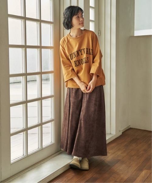 LBC(エルビーシー)の「ミニ裏毛切り替え七分袖プルオーバー(Tシャツ/カットソー・レディース・グレー/マスタード/チャコール・M/L)」の20枚目の写真