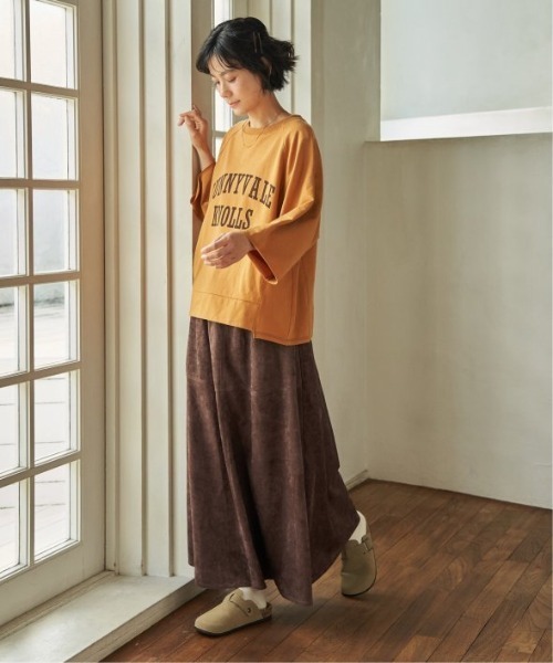 LBC(エルビーシー)の「ミニ裏毛切り替え七分袖プルオーバー(Tシャツ/カットソー・レディース・グレー/マスタード/チャコール・M/L)」の22枚目の写真
