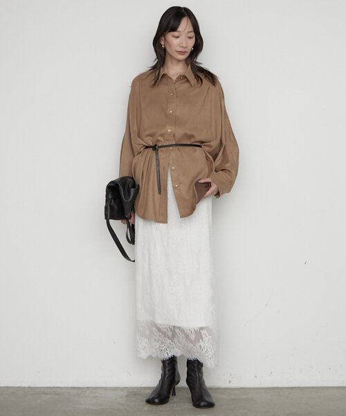 LOUNGEDRESS(ラウンジドレス)の「レーススカート(スカート・レディース・オフホワイト/ブラック・36/38)」の9枚目の写真