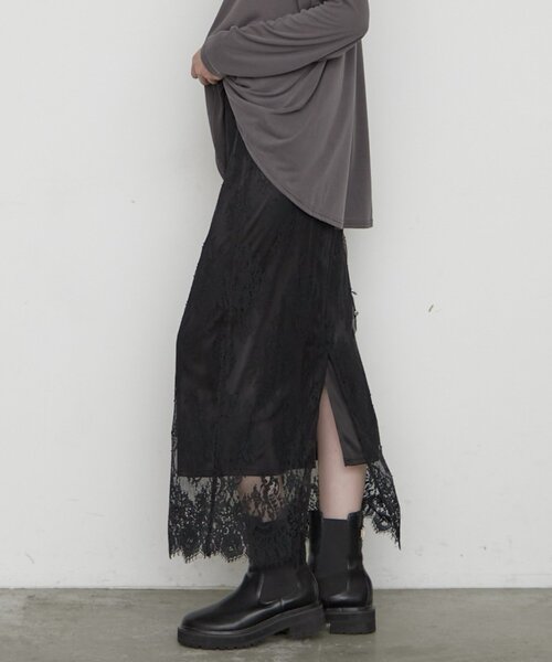 LOUNGEDRESS(ラウンジドレス)の「レーススカート(スカート・レディース・オフホワイト/ブラック・36/38)」の13枚目の写真