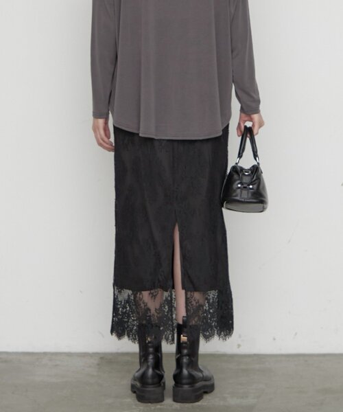 LOUNGEDRESS(ラウンジドレス)の「レーススカート(スカート・レディース・オフホワイト/ブラック・36/38)」の14枚目の写真