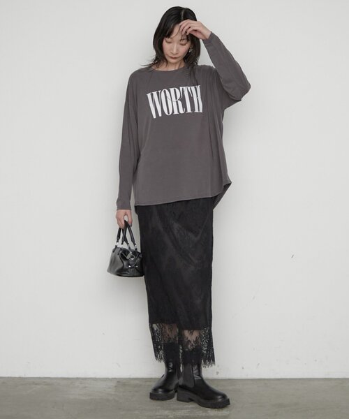 LOUNGEDRESS(ラウンジドレス)の「レーススカート(スカート・レディース・オフホワイト/ブラック・36/38)」の16枚目の写真