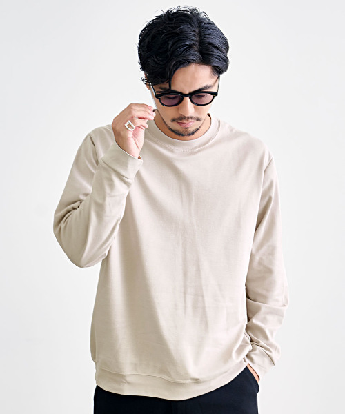 SILVER BULLET(シルバーバレット)の「『SILVER BULLET SELECT AC/シルバーバレットセレクト』CVCスムースリブ付き長袖Tシャツ(Tシャツ/カットソー・メンズ・グレー/オフホワイト/ブラック/グレイッシュベージュ/チャコールグレー・M/L/LL)」の5枚目の写真