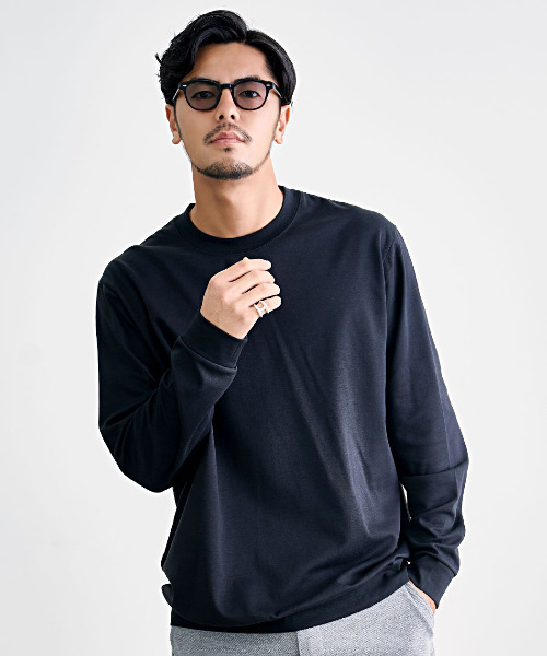 SILVER BULLET(シルバーバレット)の「『SILVER BULLET SELECT AC/シルバーバレットセレクト』CVCスムースリブ付き長袖Tシャツ(Tシャツ/カットソー・メンズ・グレー/オフホワイト/ブラック/グレイッシュベージュ/チャコールグレー・M/L/LL)」の1枚目の写真
