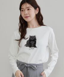 猫プリント/ロゴ刺繍アソートロンT