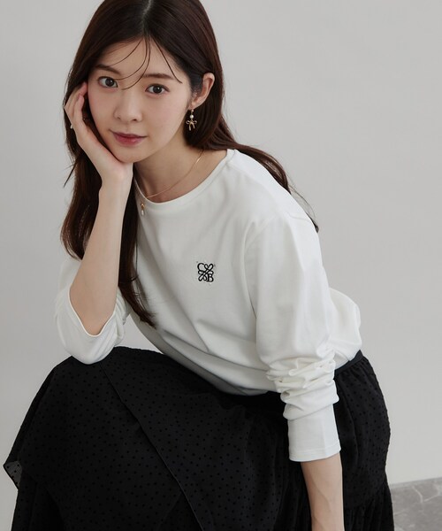 couture brooch(クチュールブローチ)の「猫プリント/ロゴ刺繍アソートロンT(Tシャツ/カットソー・レディース・ホワイト系3/ホワイト系7・36/42/40/38)」の14枚目の写真