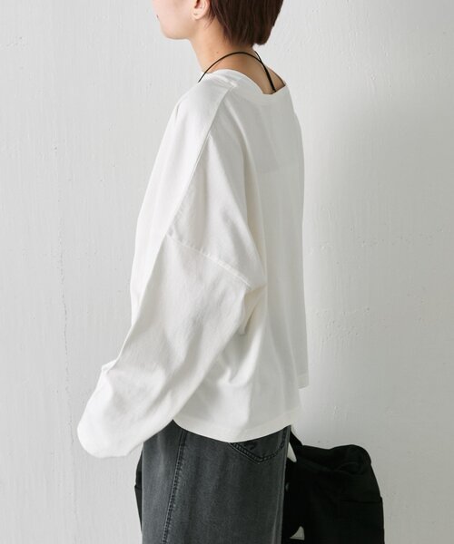 ear PAPILLONNER(イアパピヨネ)の「わんちゃんフリンジロングTシャツ【SUM1 STYLE】(Tシャツ/カットソー・レディース・ホワイト・FREE)」の3枚目の写真
