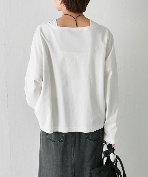 ear PAPILLONNER(イアパピヨネ)の「わんちゃんフリンジロングTシャツ【SUM1 STYLE】(Tシャツ/カットソー・レディース・ホワイト・FREE)」の5枚目の写真