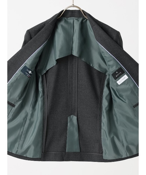 SUIT SQUARE(スーツスクエア)の「ジャケット/Carreman/ウォッシャブル/ストレッチ/無地(テーラードジャケット・レディース・グレー・40/38/36/42)」の5枚目の写真
