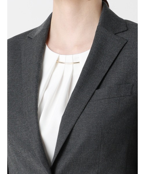 SUIT SQUARE(スーツスクエア)の「ジャケット/Carreman/ウォッシャブル/ストレッチ/無地(テーラードジャケット・レディース・グレー・40/38/36/42)」の6枚目の写真