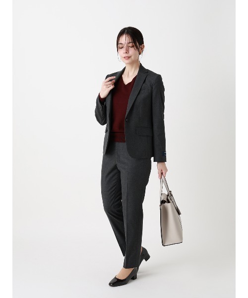 SUIT SQUARE(スーツスクエア)の「ジャケット/Carreman/ウォッシャブル/ストレッチ/無地(テーラードジャケット・レディース・グレー・40/38/36/42)」の11枚目の写真