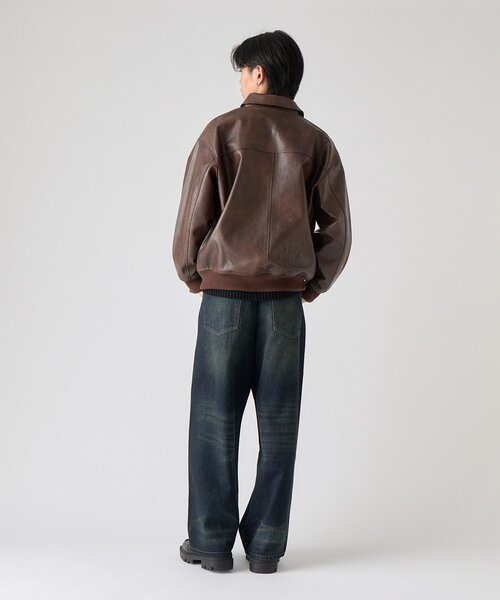 goocy(グーシー)の「【BHPC】フェイクレザーA2ジャケット(ブルゾン・メンズ・ブラウン/ブラック・LARGE/MEDIUM)」の15枚目の写真