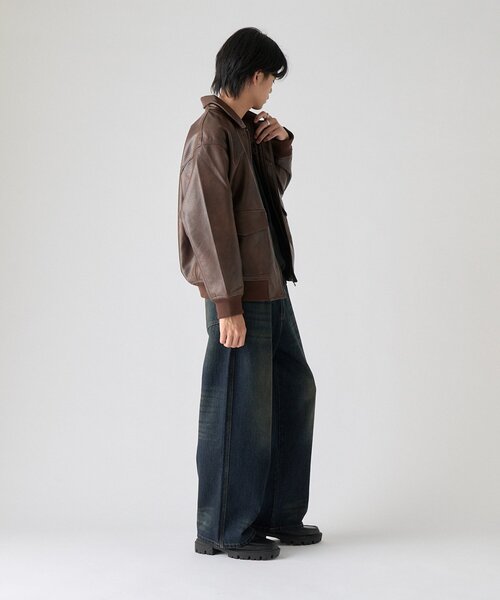goocy(グーシー)の「【BHPC】フェイクレザーA2ジャケット(ブルゾン・メンズ・ブラウン/ブラック・LARGE/MEDIUM)」の17枚目の写真