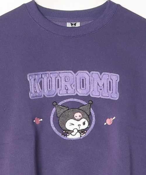 sanrio(サンリオ)の「【SANRIO/サンリオ】キャラクターサガラ刺繍裏起毛クルーネックスウェットトレーナー(WIDE)(スウェット・レディース・パープル/グリーン/クリーム/スミクロ・LARGE/MEDIUM)」の11枚目の写真