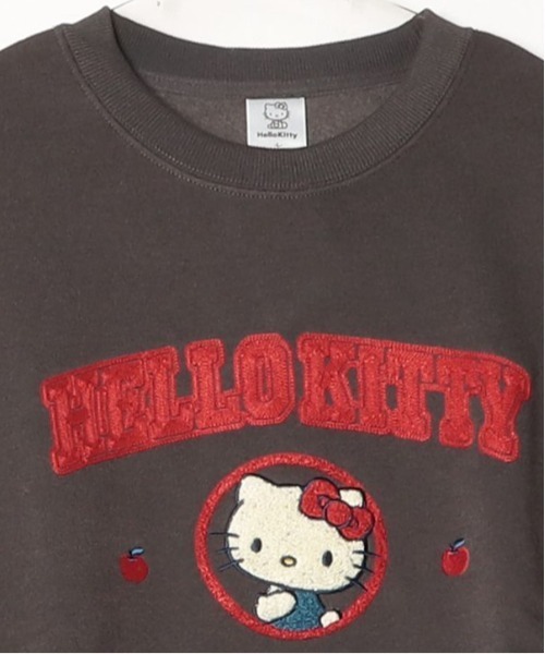 sanrio(サンリオ)の「【SANRIO/サンリオ】キャラクターサガラ刺繍裏起毛クルーネックスウェットトレーナー(WIDE)(スウェット・レディース・パープル/グリーン/クリーム/スミクロ・LARGE/MEDIUM)」の6枚目の写真
