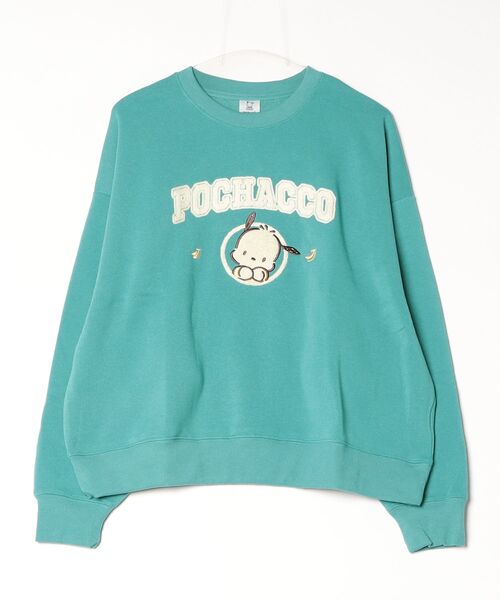 sanrio(サンリオ)の「【SANRIO/サンリオ】キャラクターサガラ刺繍裏起毛クルーネックスウェットトレーナー(WIDE)(スウェット・レディース・パープル/グリーン/クリーム/スミクロ・LARGE/MEDIUM)」の15枚目の写真