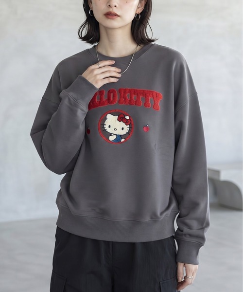 sanrio(サンリオ)の「【SANRIO/サンリオ】キャラクターサガラ刺繍裏起毛クルーネックスウェットトレーナー(WIDE)(スウェット・レディース・パープル/グリーン/クリーム/スミクロ・LARGE/MEDIUM)」の20枚目の写真